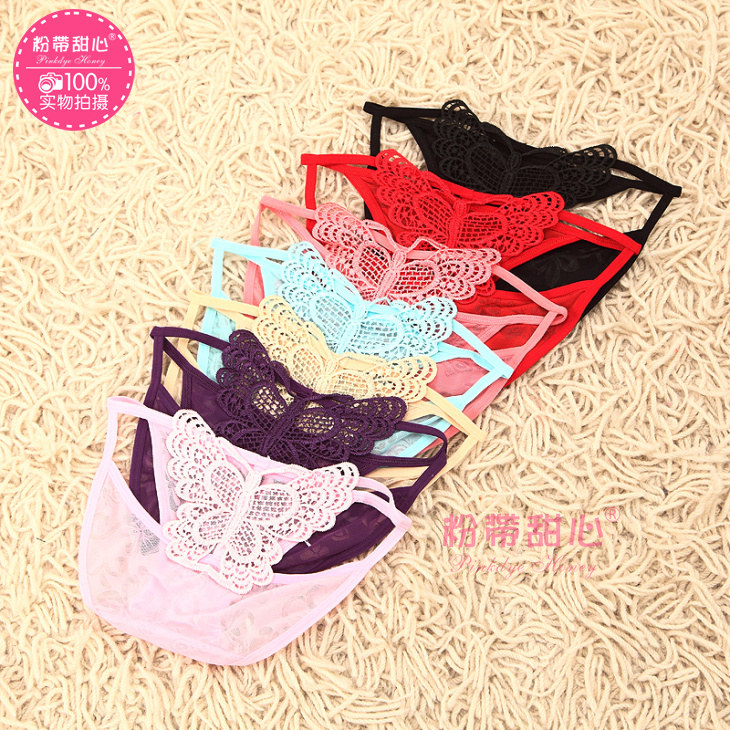 粉带甜心 1349<em>都市丽人内裤</em>女性感透明美臀诱