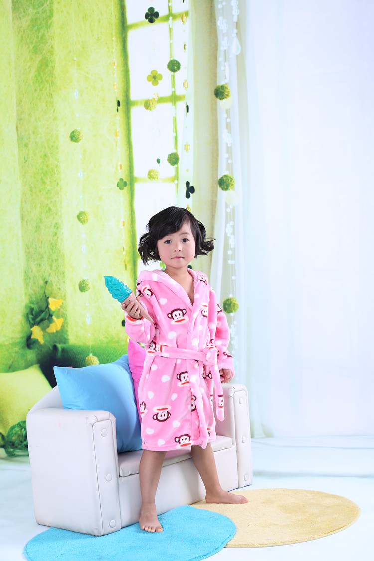 <em>兰梦琦</em>宝宝冬款加厚浴袍 儿童<em>睡衣</em> 男女童法兰