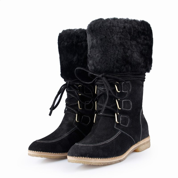 系带中靴哪里买卖比较好的 高跟靴子女冬中靴