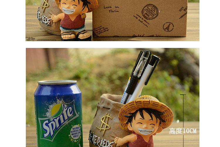 壹汇 海贼王 路飞乔巴树脂手办模型创意个性笔筒 家居礼品饰品 路飞炮手