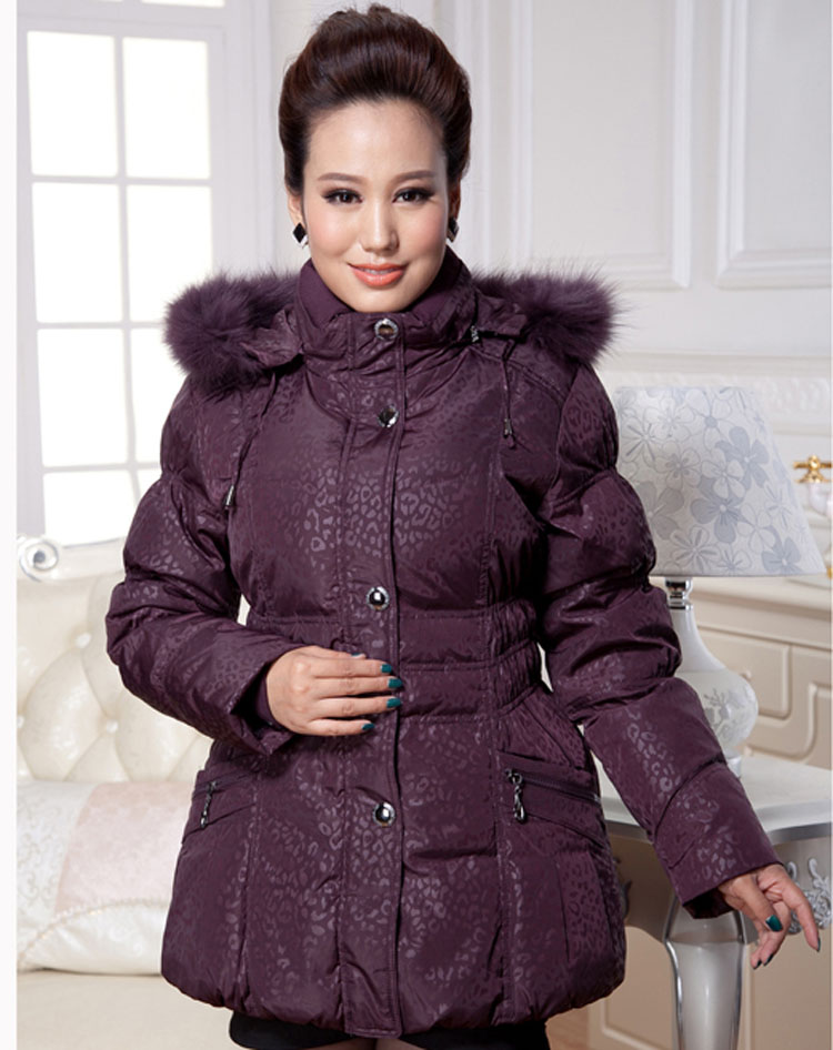 兰可琪新款冬装中老年女装加厚中长羽绒服大码
