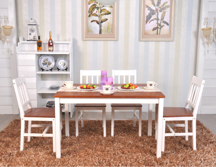 青岛一木家具 松木餐桌椅组合 实木家具 小户型