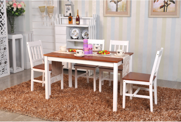 青岛一木家具 松木餐桌椅组合 实木家具 小户型