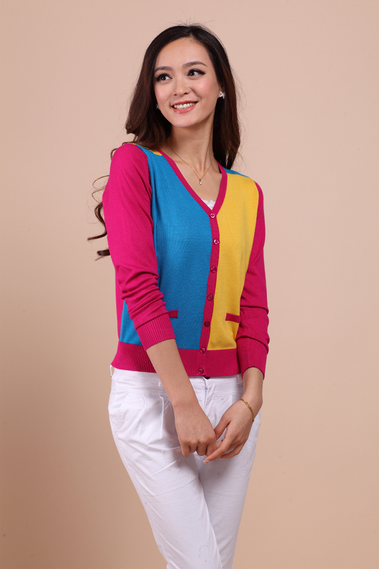 淘特<em>暖</em>2014春装新款女装<em>羊绒</em>衫 三色小<em>开衫</em>休