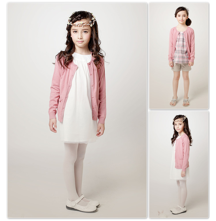 安奈儿Annil童装 <em>女童</em>开衫<em>毛衣</em> <em>2014</em>春装新款 