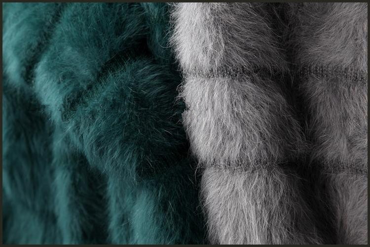 正品 新款韩版 秋冬超气质 长毛<em>水貂绒开衫</em>毛衣