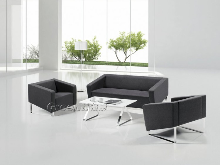 家具时尚办公沙发简约真皮沙发休闲会客组合沙