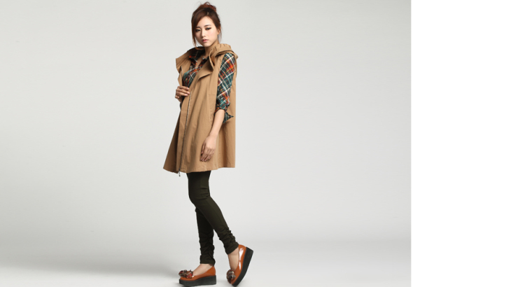 detree<em>地树</em> 2013<em>新款女装</em>中长款宽松休闲连帽