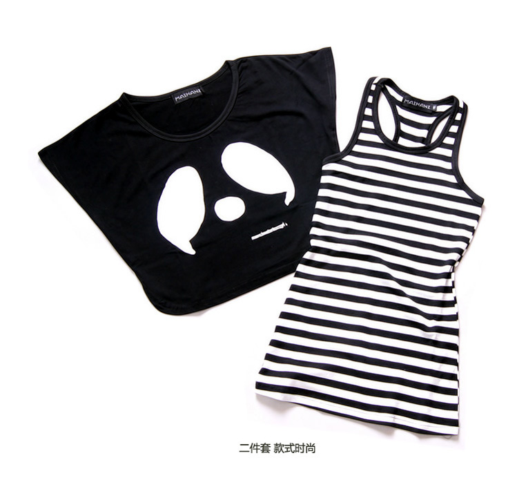 亲子装夏装 短袖<em>母女裙装</em>夏 <em>母女</em>熊猫套装在京