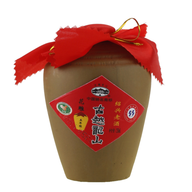 古越龙山 5年陈酿绍兴老酒陶坛装250ml_黄酒_