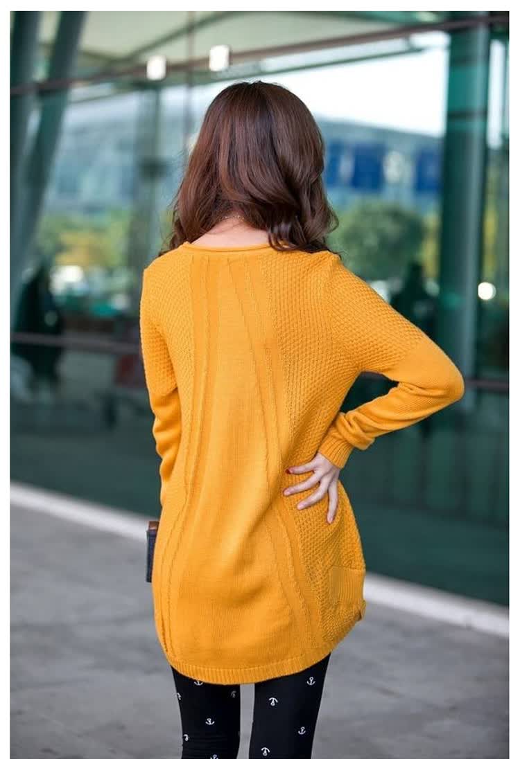 朵黎2014春装上新<em>女士毛衣</em>韩版古风长袖宽松