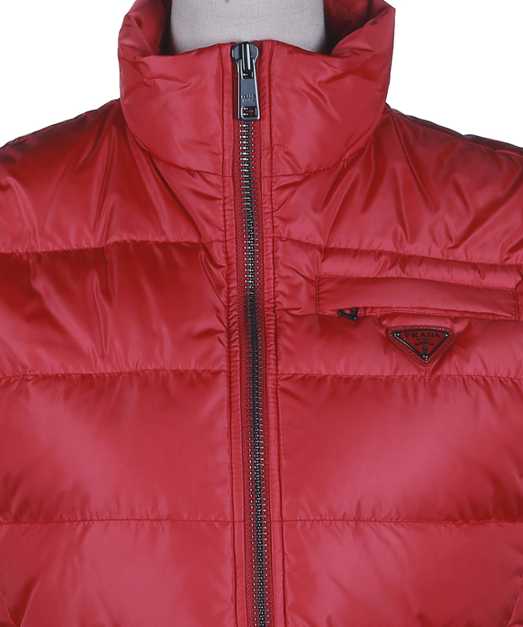 Prada 普拉达 红色尼龙<em>女士羽绒马甲</em> M在<em>京东</em>