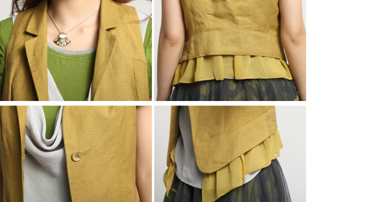 detree<em>地树</em> 2014<em>新款女装</em>一粒扣拼接雪纺西装