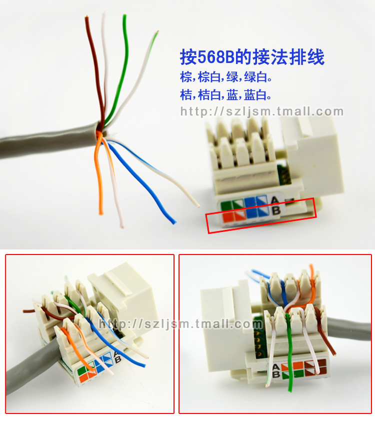 安普西蒙 超五类非屏蔽网络RJ45插座模块 CA