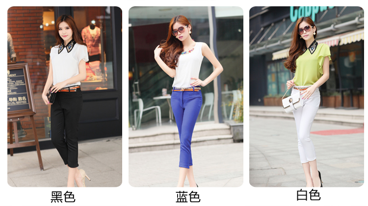 班森BANSEN <em>夏季</em>薄款女装外穿<em>打底</em>裤<em>紧身</em>小