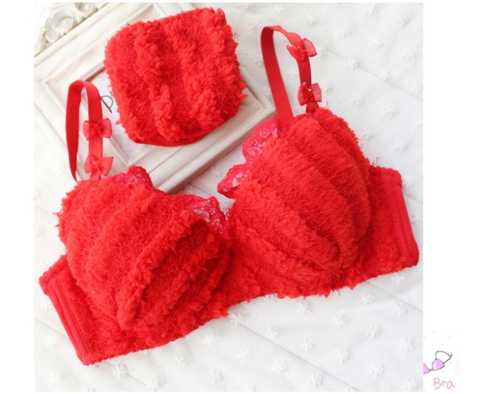 <em>货到付款</em>Saran少女内衣 秋冬款全棉毛绒<em>加厚</em>学