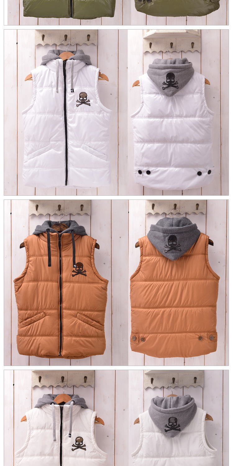 卡<em>爵克</em> 2013秋冬新款 韩版休闲棉<em>马甲</em>男 时尚百