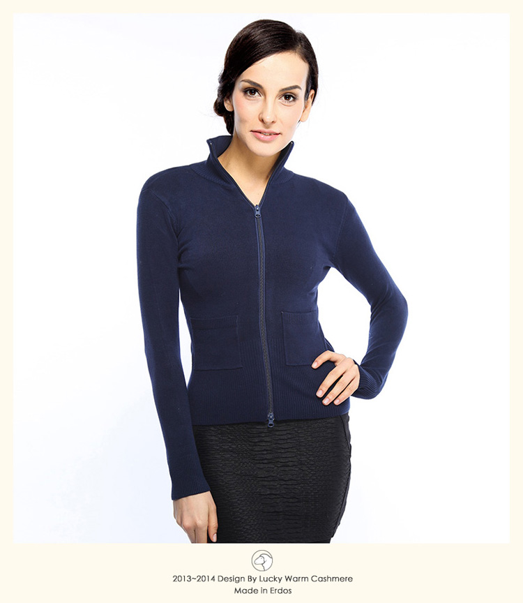 014春装 煦吉绒正品纯色羊毛衫拉链<em>针织开衫女</em>