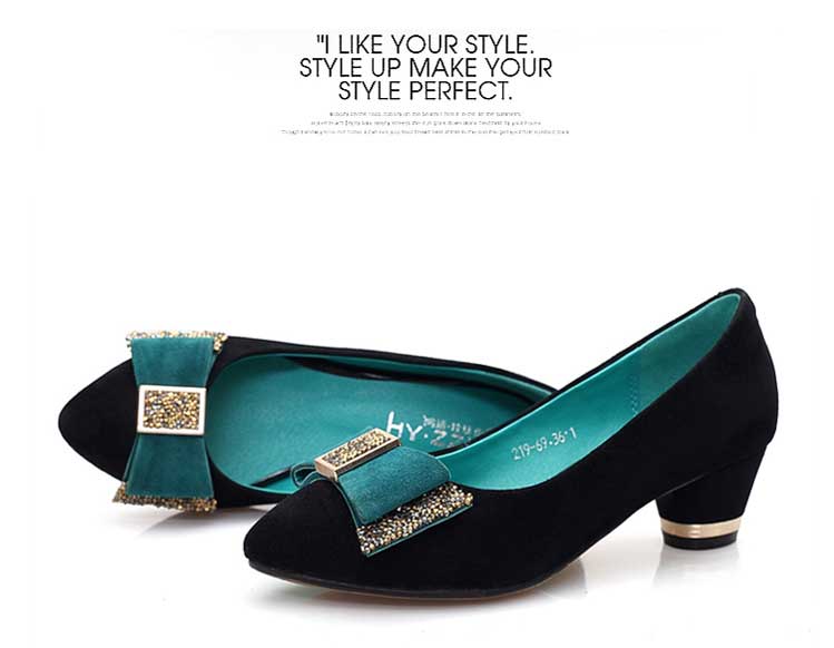 <em>货到付款女鞋</em> 真皮中跟低跟舒适单鞋 2014春夏