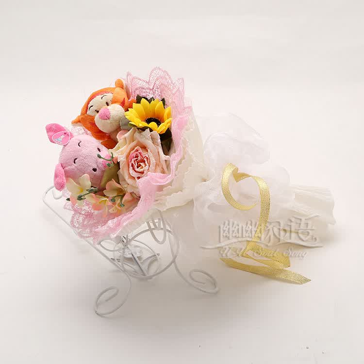 幽幽独语卡通花<em>YY</em>0278跳跳虎皮<em>杰</em>猪花束送同