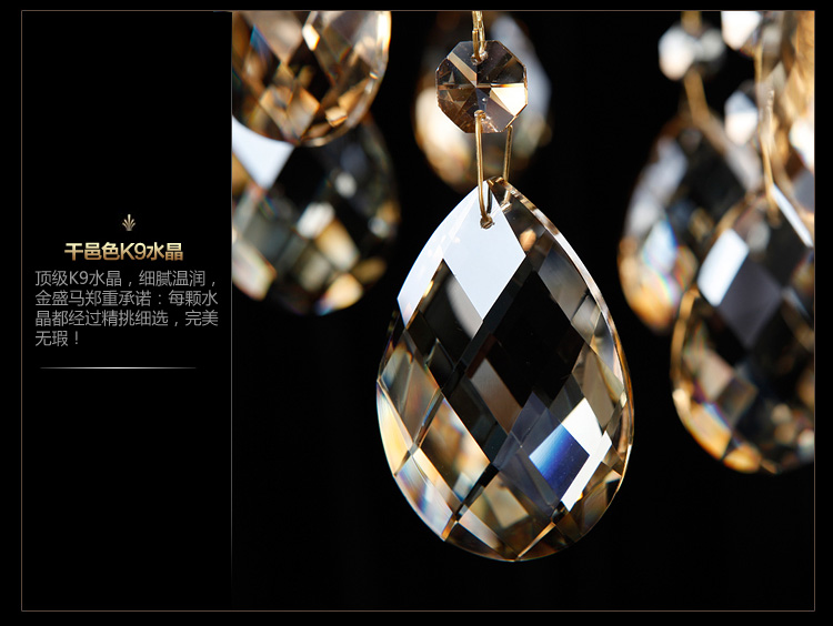 金盛马红古铜双层复式楼别墅 欧式大客厅奢华水晶吊灯 7028 6头吊灯
