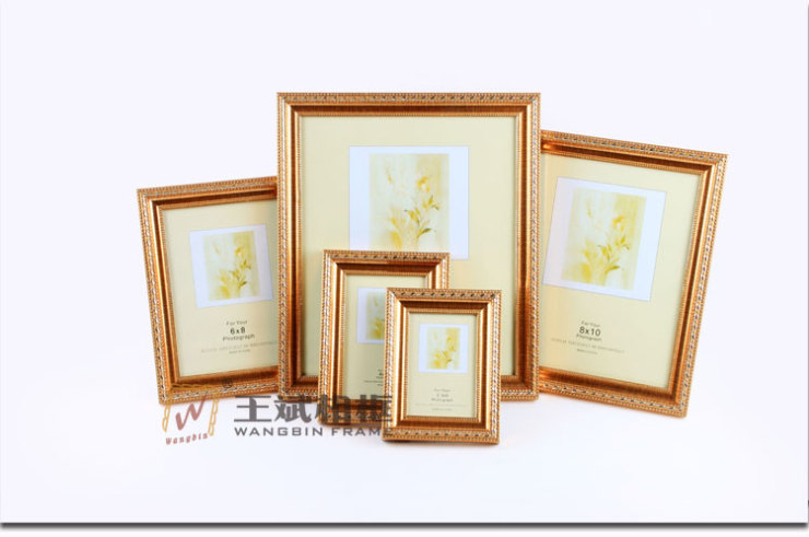 5寸6寸7寸8寸10寸12寸相框批发创意画框欧式儿童相架十字绣相框329 金色329-2-1176 5寸