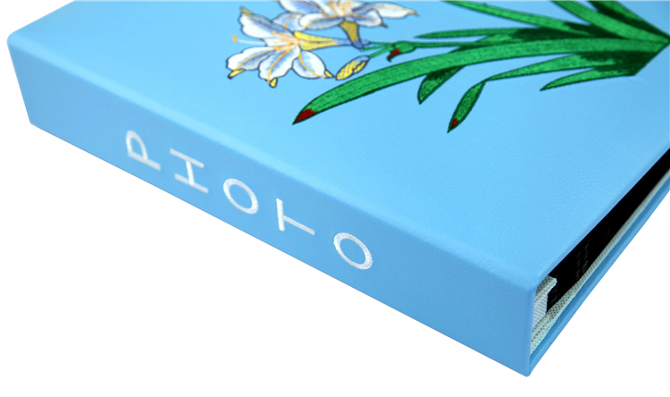 竹取相册创意礼品大容量6寸绣花创意礼品册/影集礼品册 蓝色 6寸360张