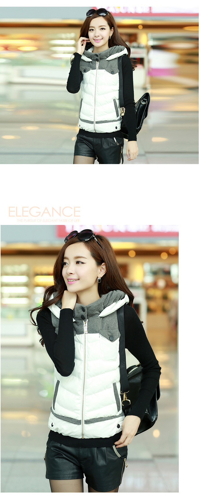 艾歌儿 2014新款<em>女装</em>羽绒<em>棉马甲</em>女 春秋韩版时