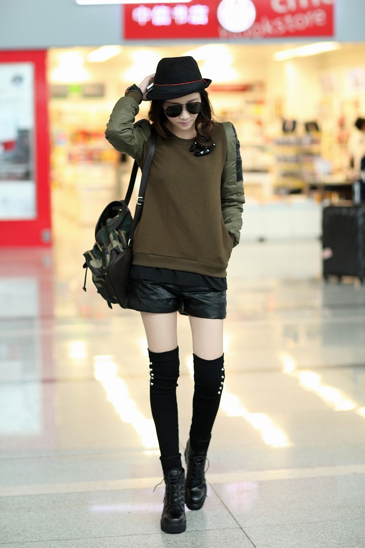 哇噢2013冬装新款女装韩版休闲加厚<em>短裤</em>卫衣