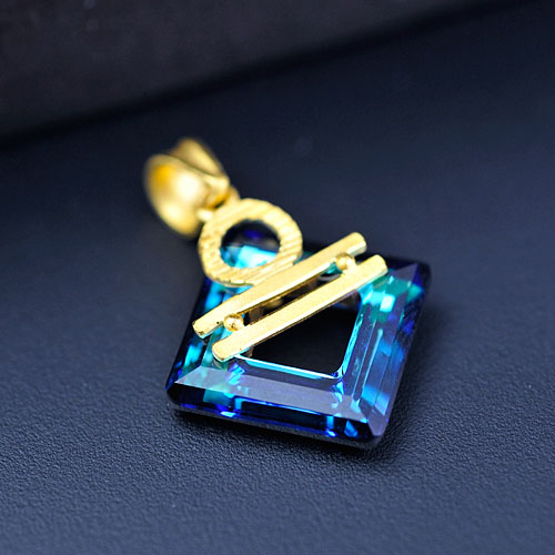 东祥 新款千足金黄金吊坠施华洛星座系列-天枰