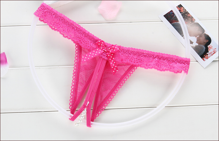 <em>珍珠按摩开档</em>丁字裤 低腰女士<em>内裤</em>性感免脱T字