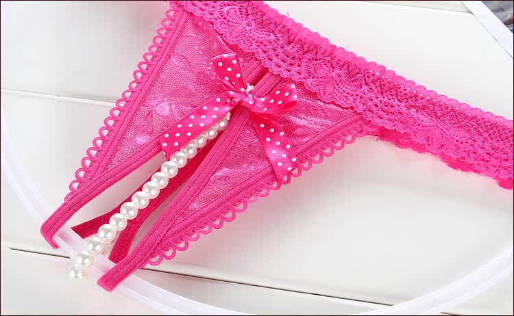 <em>珍珠按摩开档</em>丁字裤 低腰女士<em>内裤</em>性感免脱T字