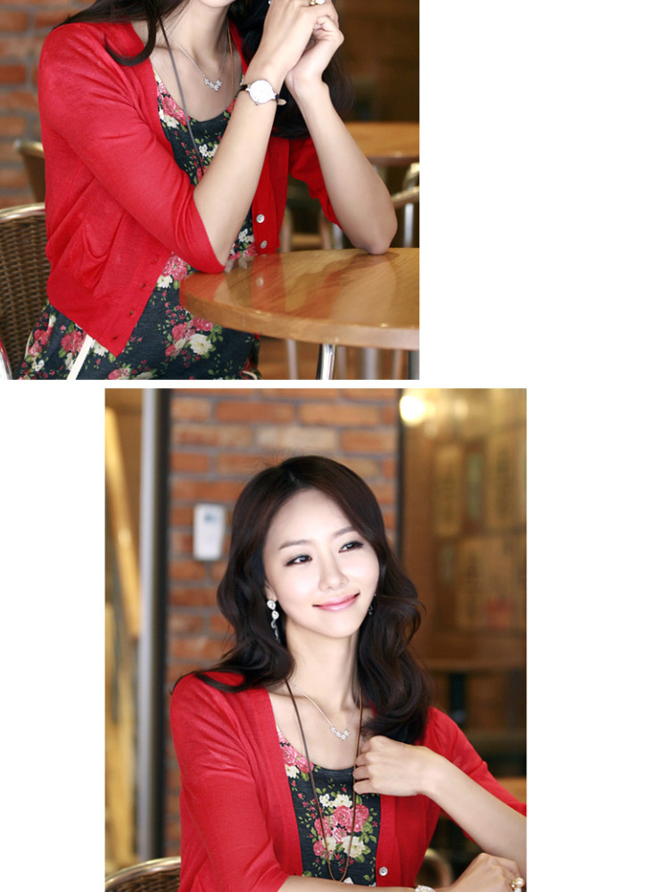 贞雅恩 2014<em>春夏</em>秋新款<em>针织开衫</em>小外套<em>女短款</em>