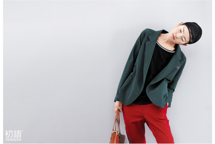 <em>初语</em>2013<em>秋季新款女装</em>大牌绿色<em>女装</em> 文艺拼皮