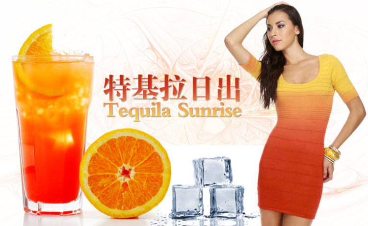 必得利红石榴糖浆1/4份 柳橙片适量 冰块适量 工具:shaker摇壶,jigger