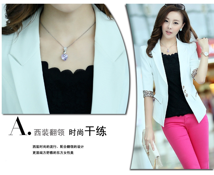 韩卓尔2014新款春装小西装女韩版短款短袖女