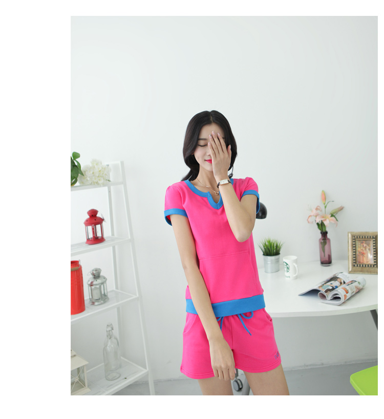 The Pei Ji 2015 summer leisure stylish short-sleeve shorts package students cotton jacket, Sport Kits female pink XXL pictures, price, brand platters! Elections are good character, the national distribution, so why buy now enjoy more preferential! Health