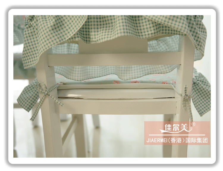 
                                        佳尔美韩版田园棉布椅垫套椅背套餐桌布艺茶几布台布韩版田园餐桌椅套装椅子布 绿野仙踪 6个椅垫 6个椅背 130*180cm桌布                