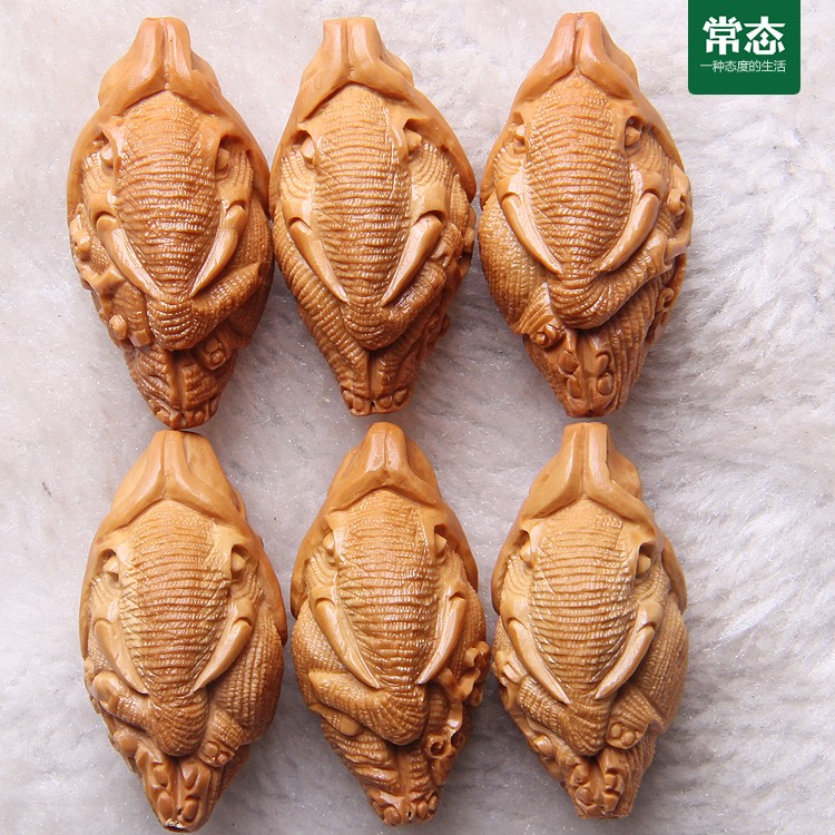 靓奈尔 瑞兽大象 吉祥如意象 橄榄核雕刻大籽油