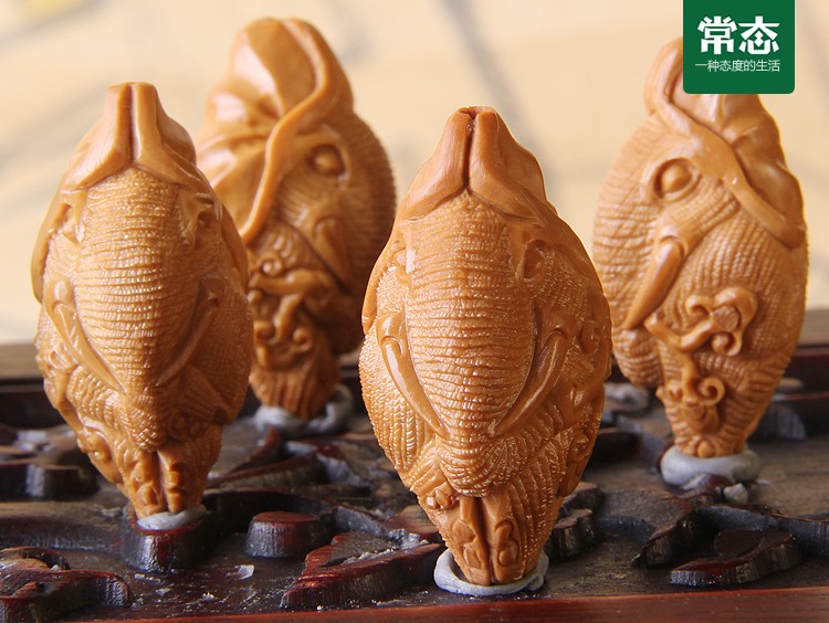 靓奈尔 瑞兽大象 吉祥如意象 橄榄核雕刻大籽油