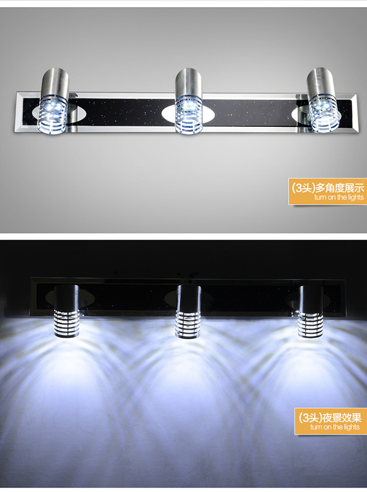 中照clec led镜前灯 现代简约浴室卫生间壁灯化妆灯卫浴灯具灯饰  WJ906002 WJ906002-2头