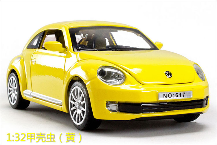 万宝大众甲壳虫合金汽车模型声光回力 红色在