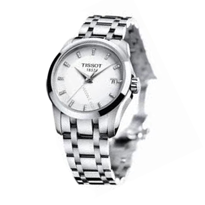 Tissot 天梭 女士石英手表 T0352101101600 白