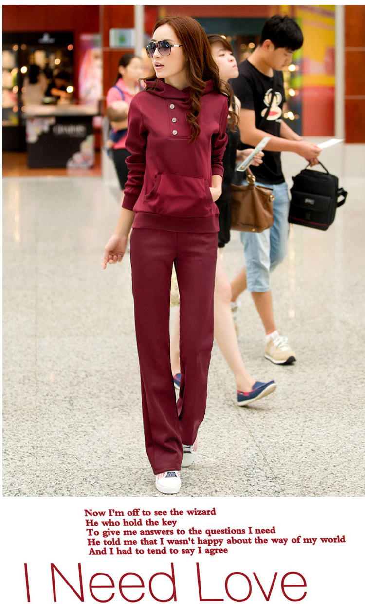 再思 2014春装新款 韩版卫衣女运动套装 女士休