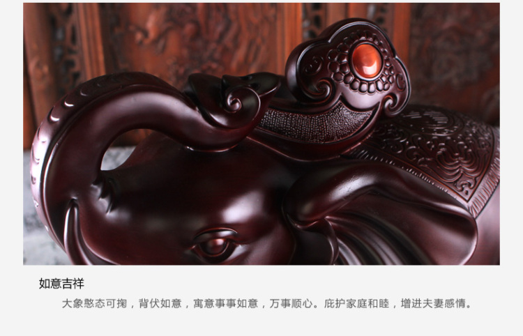 
                                                                                聚善缘 大象摆件一对如意象家居摆件客厅酒柜玄关电视柜摆设公司开业礼品工艺品装饰品吉祥物 大象一对（净重约7.8kg）                