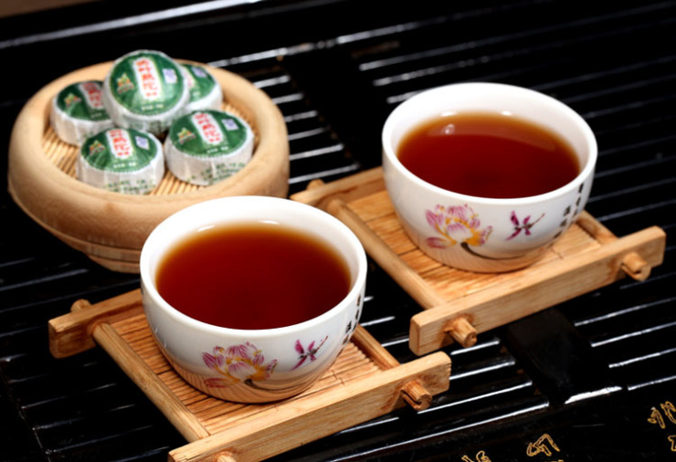 新益号 云南迷你小沱普洱茶熟茶 特级荷叶减肥