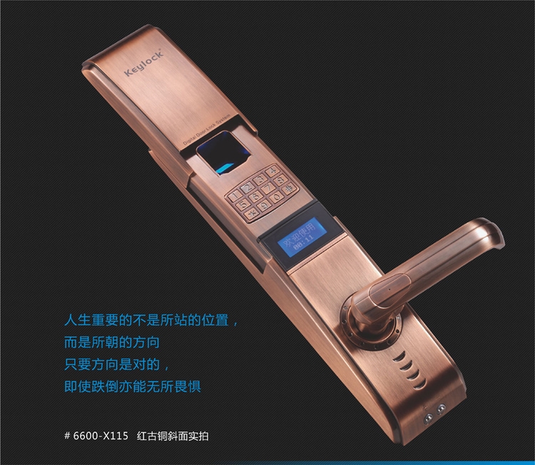 【官方店】第吉尔keylock指纹锁家用入户防盗