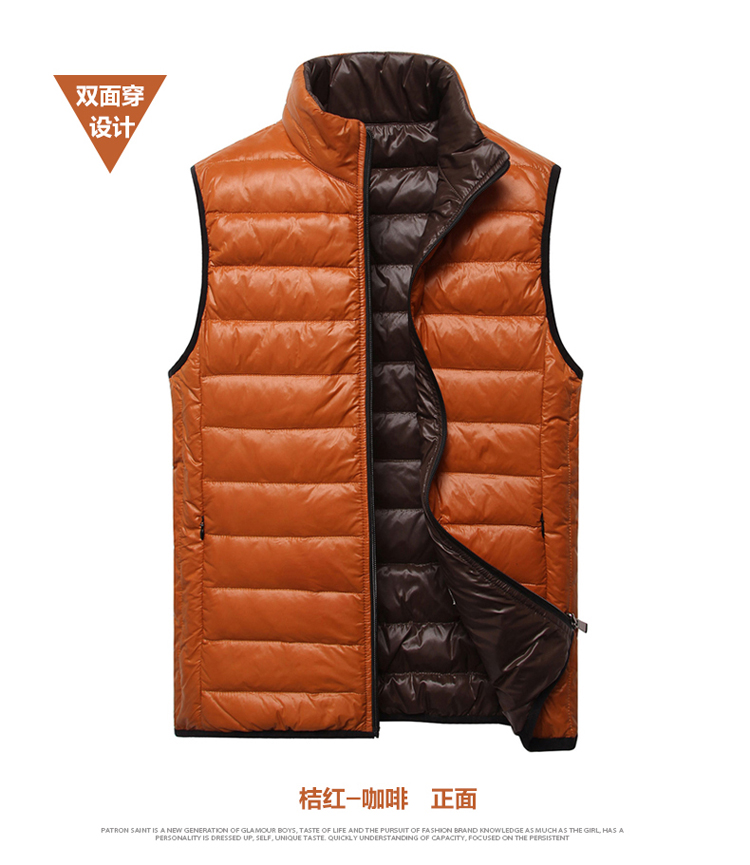 男装 秋冬新款男式男士双面棉<em>马甲背心</em> SAY10