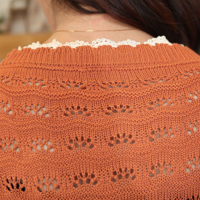 <em>货到付款</em> 春款女装韩版长袖<em>缕空</em>薄款女式毛衣