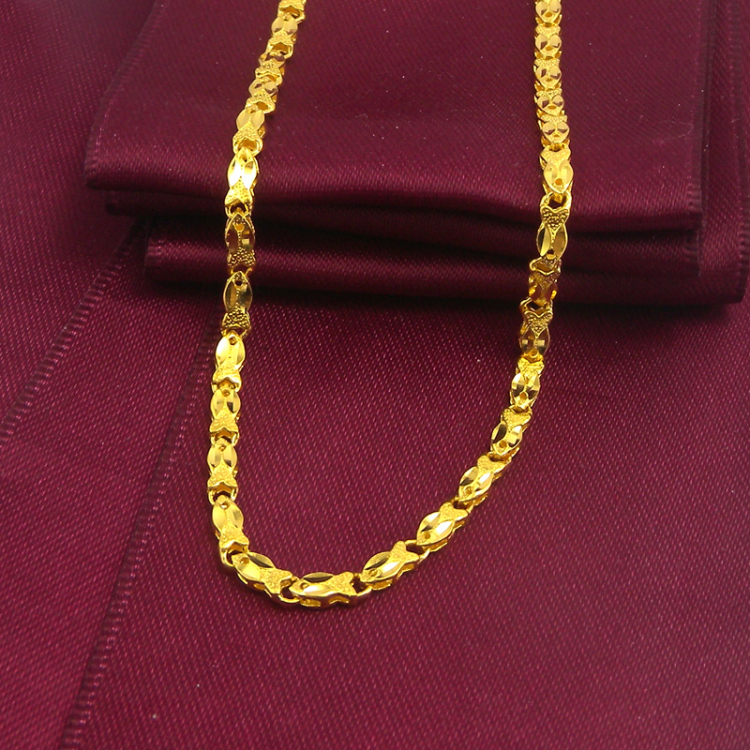 六福典雅珠宝 24K<em>黄金项链</em> 999千足金项链 女
